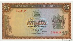 5 Dollars RHODÉSIE  1976 P.36a NEUF
