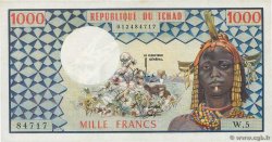 1000 Francs CHAD  1978 P.02a et P.03b AU+