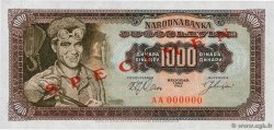 1000 Dinara Spécimen YOUGOSLAVIE  1963 P.075s pr.NEUF