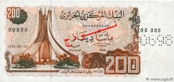 200 Dinars Spécimen ALGÉRIE  1983 P.135s