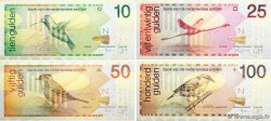 10 au 100 Gulden Lot NETHERLANDS ANTILLES  1998 P.28 au P.31