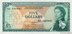 5 Dollars CARIBBEAN   1965 P.14a