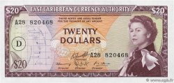 20 Dollars CARIBBEAN   1965 P.15i