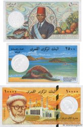 5000, 2500 et 10000 Francs Lot COMOROS  1994 P.12b, P.13 et P.14 UNC-