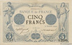 5 Francs NOIR FRANCE  1873 F.01.18 XF-
