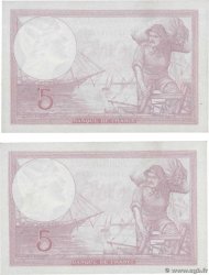 5 Francs FEMME CASQUÉE modifié Consécutifs FRANKREICH  1939 F.04.08 fST+