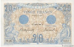 20 Francs BLEU FRANCIA  1906 F.10.01 SC+