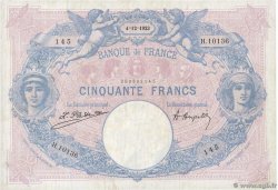 50 Francs BLEU ET ROSE FRANCE  1923 F.14.36 pr.SUP