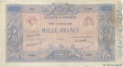 1000 Francs BLEU ET ROSE FRANCE  1899 F.36.12 VF