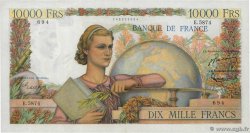 10000 Francs GÉNIE FRANÇAIS FRANCE  1953 F.50.68 VF+