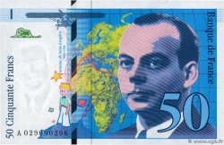 50 Francs SAINT-EXUPÉRY modifié Petit numéro FRANCE  1996 F.73.02A UNC