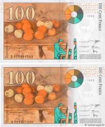 100 Francs CÉZANNE Lot FRANCIA  1998 F.74.02 FDC