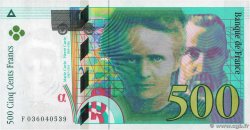 500 Francs PIERRE ET MARIE CURIE FRANCIA  1996 F.76.03 FDC