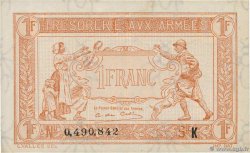 1 Franc TRÉSORERIE AUX ARMÉES 1917 FRANCIA  1917 VF.03.11 AU+