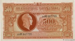500 Francs MARIANNE fabrication anglaise Numéro spécial FRANCIA  1945 VF.11.02 AU+