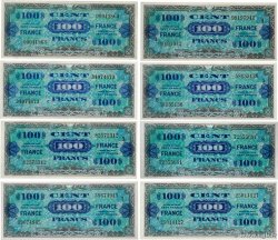 100 Francs FRANCE Lot FRANCIA  1945 VF.25.01 au VF.25.08 SC