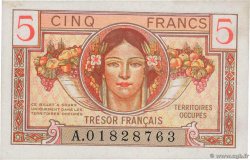 5 Francs TRÉSOR FRANÇAIS FRANKREICH  1947 VF.29.01 fST+