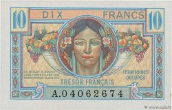 10 Francs TRÉSOR FRANÇAIS FRANKREICH  1947 VF.30.01 fST+
