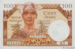 100 Francs TRÉSOR FRANÇAIS FRANKREICH  1947 VF.32.03 fST+