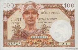 100 Francs TRÉSOR PUBLIC FRANKREICH  1955 VF.34.01 fST+