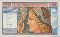 1000 Francs TRÉSOR PUBLIC Spécimen FRANCE  1955 VF.35.00S XF-