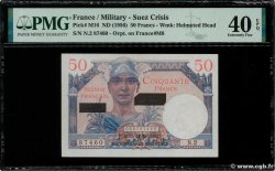 50 Francs SUEZ FRANKREICH  1956 VF.41.02 fVZ