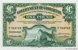1 Pound GIBILTERRA  1958 P.18a q.FDC