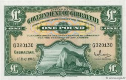 1 Pound GIBRALTAR  1965 P.18a fST+