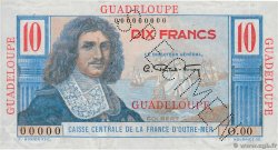 10 Francs Colbert Spécimen GUADELOUPE  1946 P.32s EBC