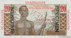 20 Francs Émile Gentil Spécimen GUADELOUPE  1946 P.33s fST+