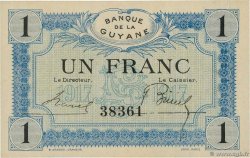 1 Franc FRENCH GUIANA  1917 P.05 SC
