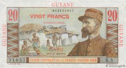 20 Francs Émile Gentil FRENCH GUIANA  1946 P.21a VZ+