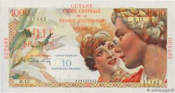10 NF sur 1000 Francs Union Française FRENCH GUIANA  1960 P.32 q.AU