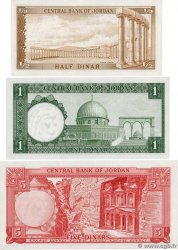 1/2, 1 et 5 Dinars Lot JORDANIEN  1959 P.13a, P.14b et P.15b ST