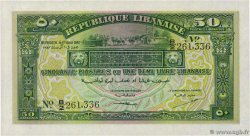 50 Piastres LIBANO  1942 P.037 q.FDC
