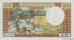 100 Francs - 20 Ariary MADAGASKAR  1964 P.057a fST+