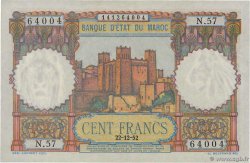 100 Francs MAROCCO  1952 P.45 AU+