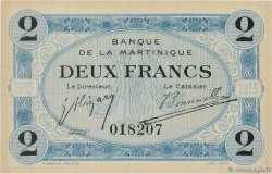 2 Francs MARTINIQUE  1915 P.11 AU