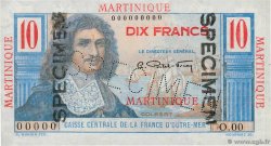 10 Francs Colbert Spécimen MARTINIQUE  1946 P.28s pr.NEUF