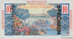 10 Francs Colbert Spécimen MARTINIQUE  1946 P.28s q.FDC