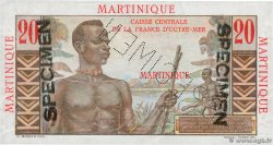 20 Francs Émile Gentil Spécimen MARTINIQUE  1946 P.29s NEUF