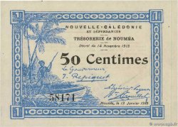 50 Centimes NEW CALEDONIA  1919 P.33b AU