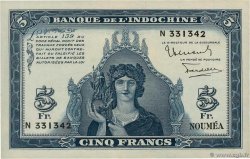 5 Francs NEW CALEDONIA  1944 P.48 AU