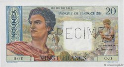 20 Francs Spécimen NOUVELLE CALÉDONIE  1954 P.50as