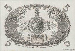 5 Francs Cabasson rouge REUNION ISLAND  1938 P.14 AU+