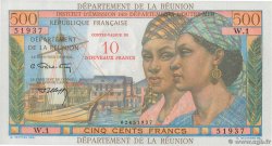 10 NF sur 500 Francs Pointe à Pitre ISLA DE LA REUNIóN  1967 P.54b SC+