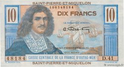 10 Francs Colbert Numéro radar SAINT PIERRE AND MIQUELON  1946 P.23 UNC