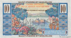 10 Francs Colbert Spécimen SAINT PIERRE AND MIQUELON  1946 P.23s UNC-