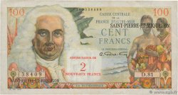 2 NF sur 100 Francs La Bourdonnais SAINT PIERRE ET MIQUELON  1960 P.32 TB+
