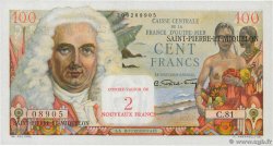 2 NF sur 100 Francs La Bourdonnais SAINT PIERRE AND MIQUELON  1960 P.32 UNC-